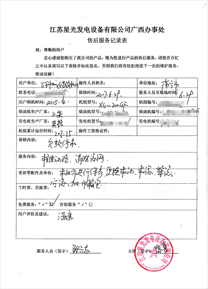 萬(wàn)科城發(fā)電機組